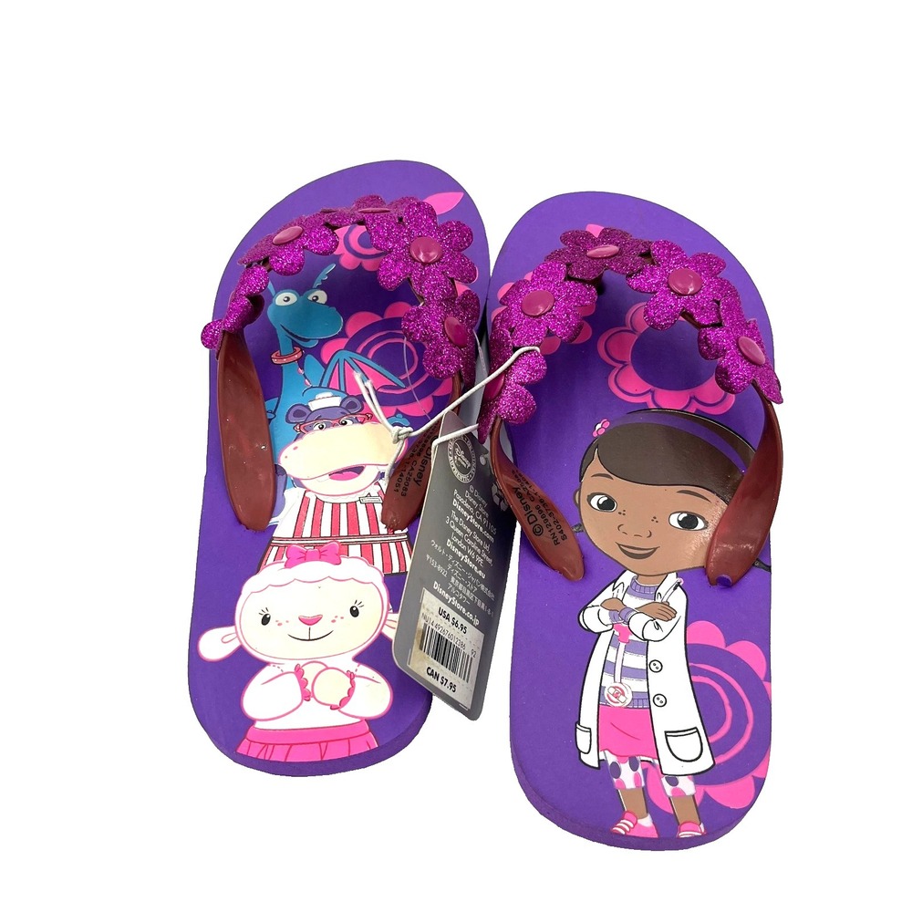 Disney Doc McStuffins Flip Flop Sandal Purple Size 13/1 New